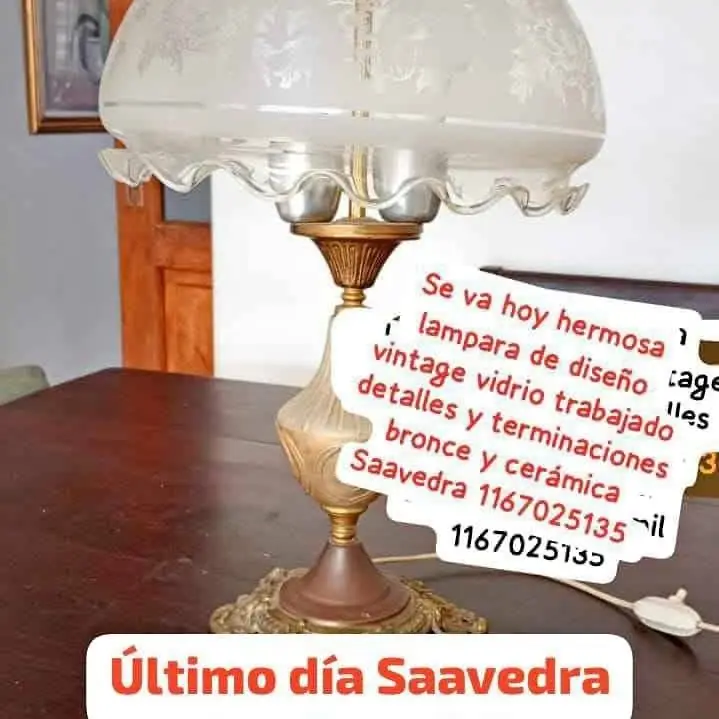 Se va hermosa lampara vi tage diseño liquido Saavedra