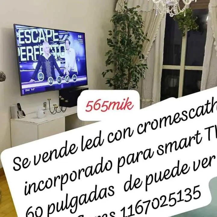 Se ve de LG led snart TV con crome 60 pulgadas casi sin uso flores