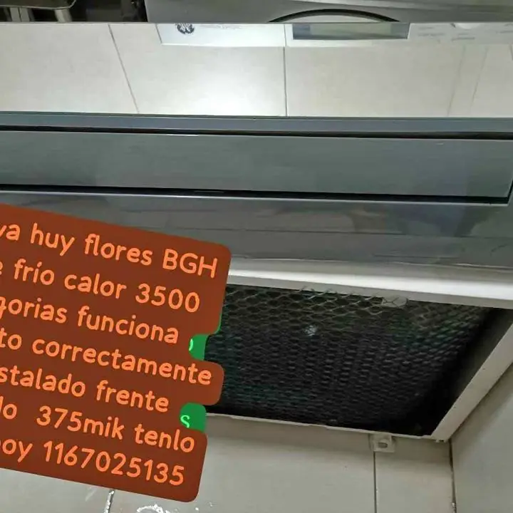 Se va BGH frío calor 3500 frigorias frente espejado correctamente desistalado retiras en flores