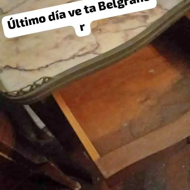 Se va hoy último día Belgrano r dos hermosas mesitas diseño vi tage en roble mármol y bronce
