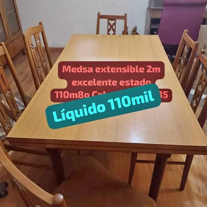 Hermosa mesa extendible 2.10m returas en CABA
