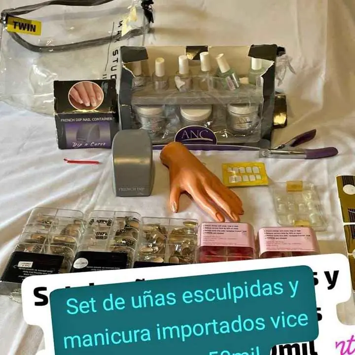 Se va hoy set de manicura uñas esculpidas importado se retira en vice te López