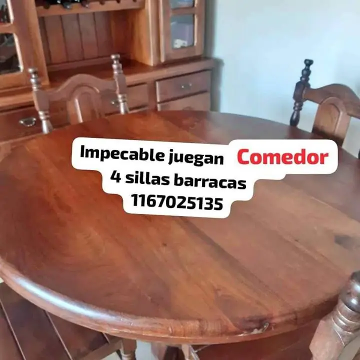 Se va hoy hermoso juego de mesa y sillas madera maciza impecable retiras en barracas