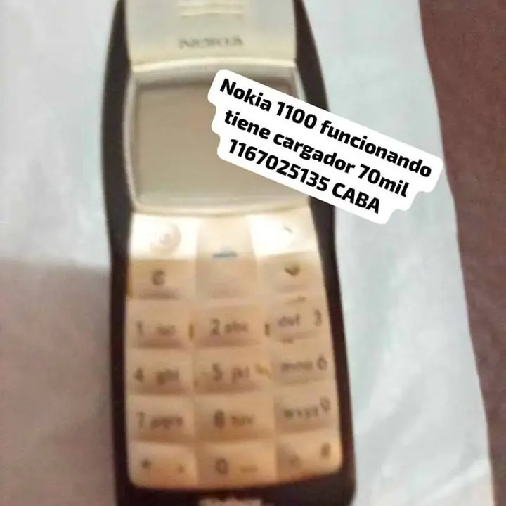 Nokia 1100 funcionando con cargador incluido caba