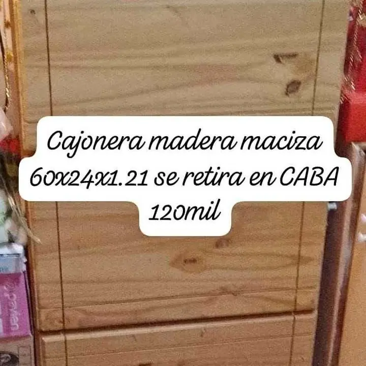 Hermosa cajonera medidas en foto se retira en CABA