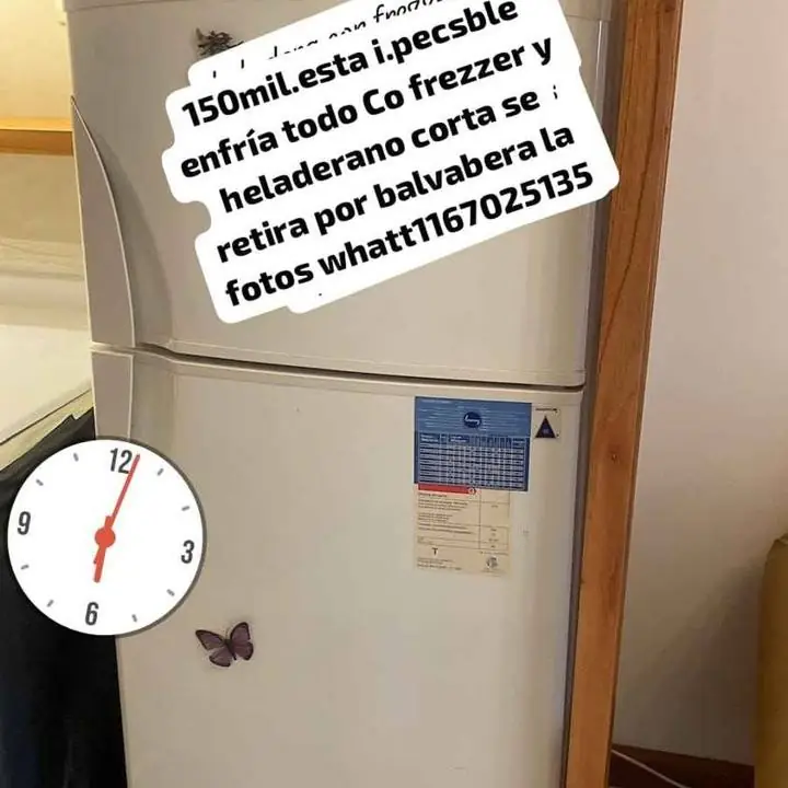 Heladera gafa liquida con frexzer funciona todo no corta precio returabdi hiy