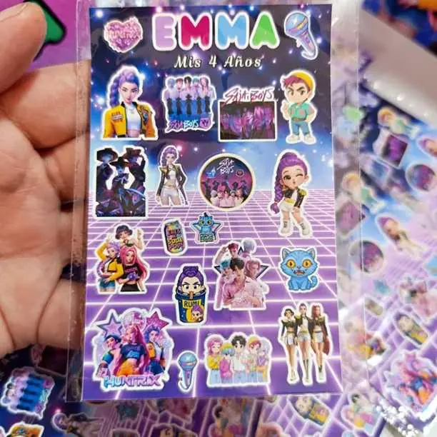 Planchitas de stickers con 20u x 10 unidades
