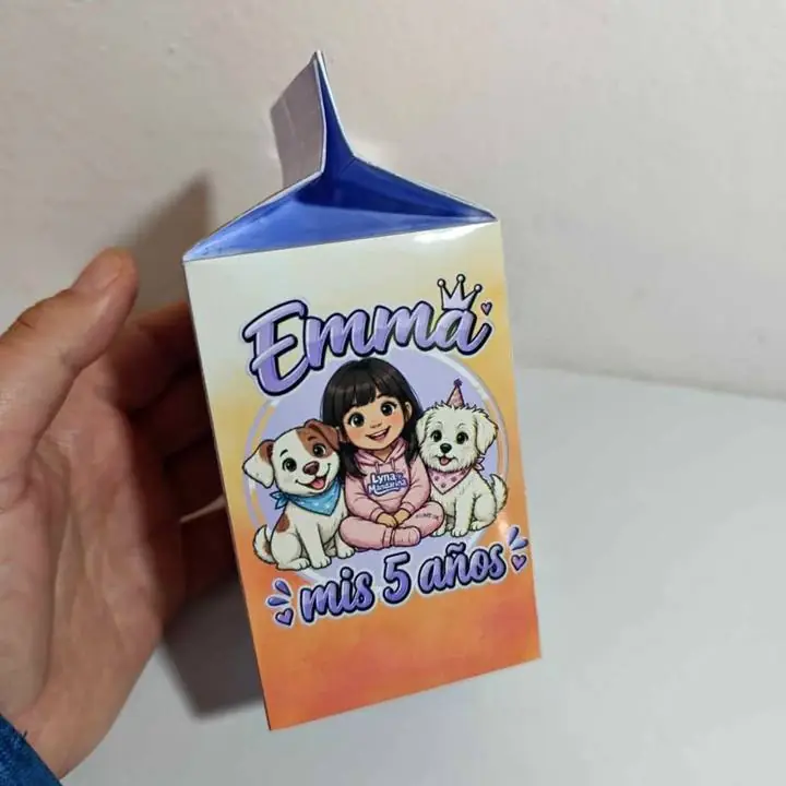Bolsitas de cumpleaños Milk box 10u fotográficas