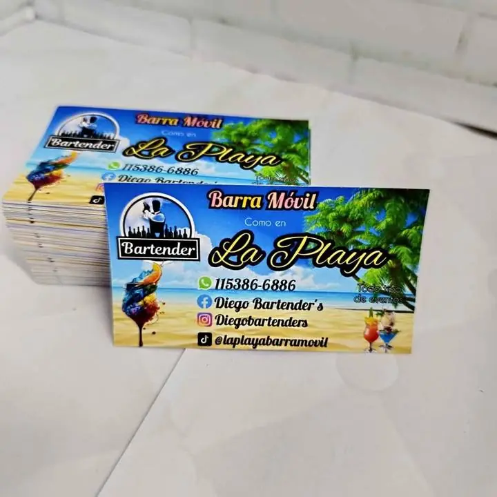 Tarjetas personales , personalizadas realizadas a gusto 9 x 5 100 unidades