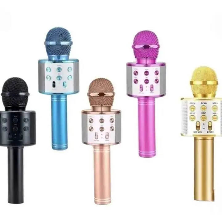 Micrófono karaoke en varios colores