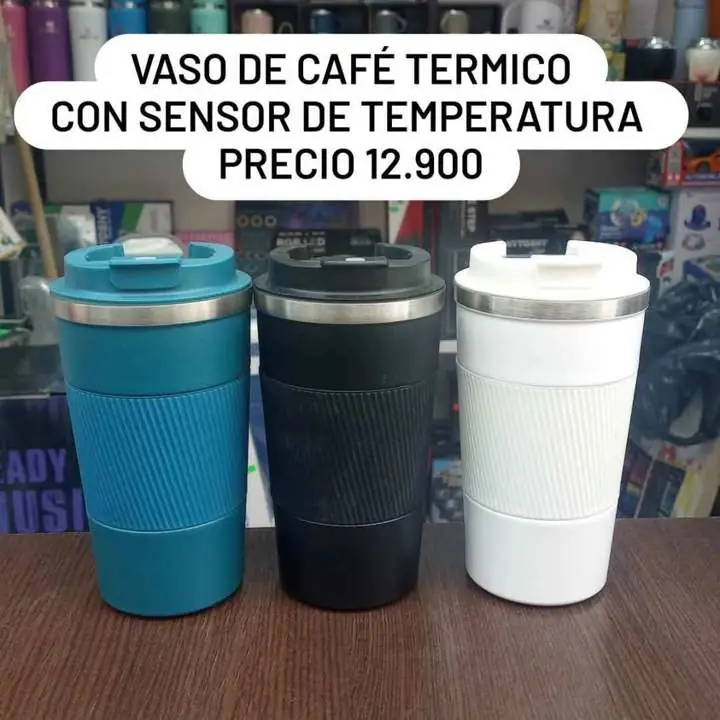 Vaso de café termico 500 ML con visor de temperatura