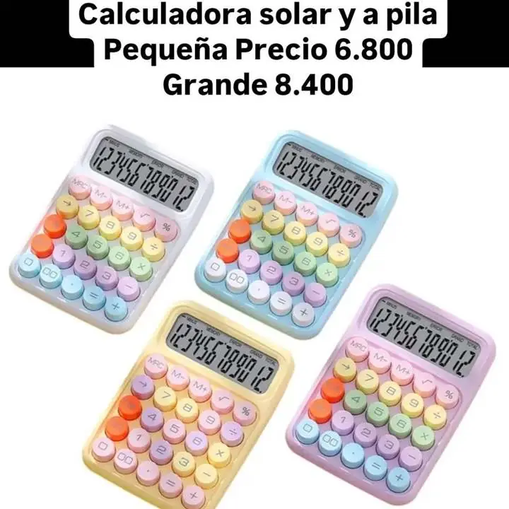 Calculadora solar grande y pequeño