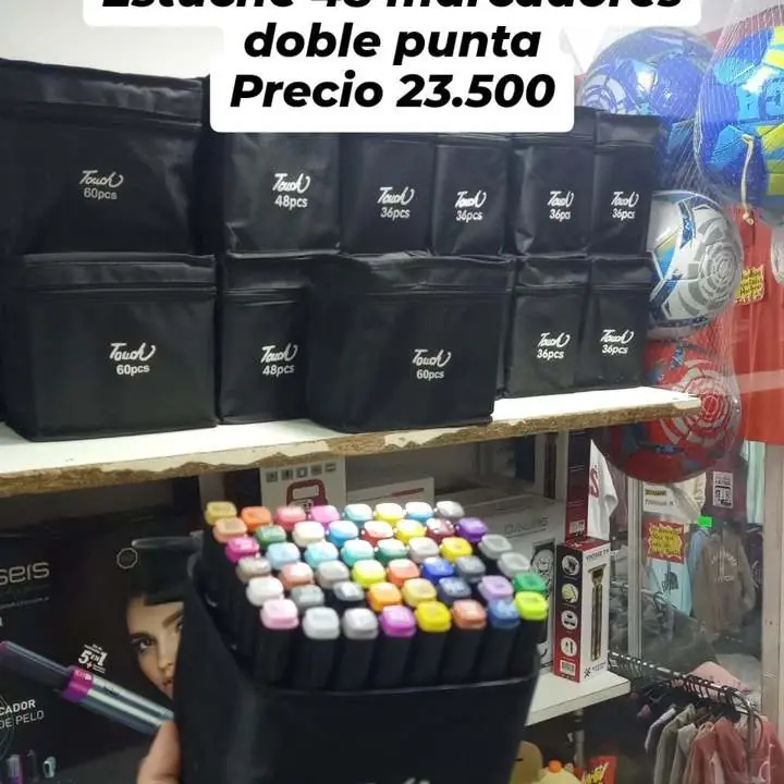 Estuche 48 marcadores doble punta