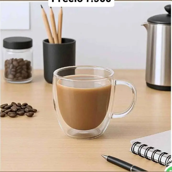Taza de vidrio doble 270cc