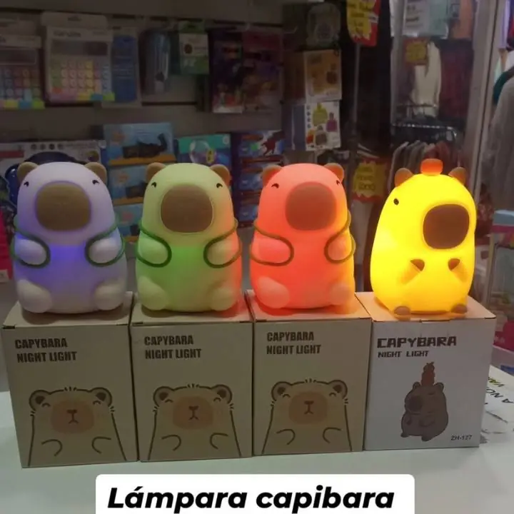 Velador capibara recargable