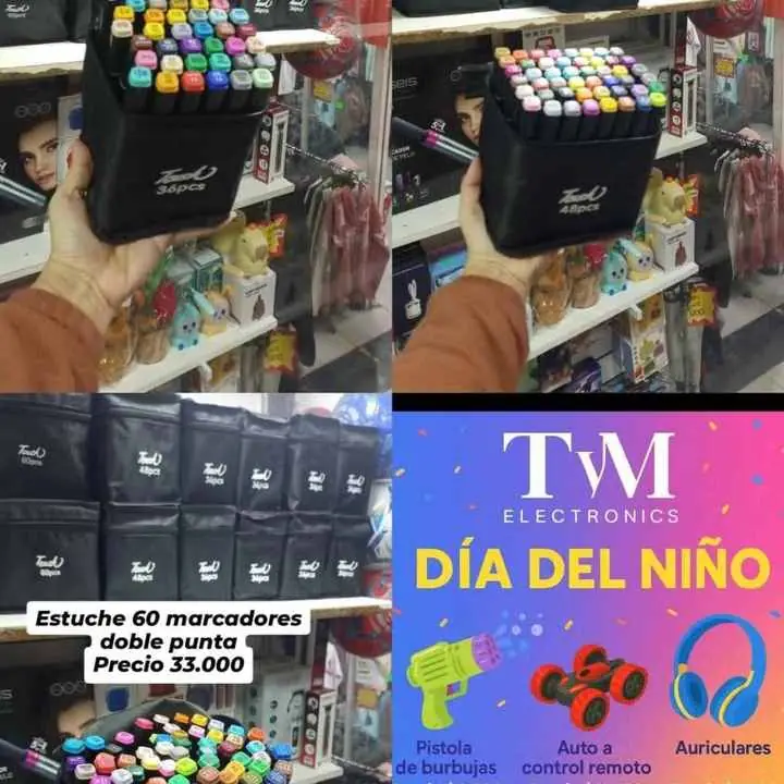 Marcadores doble punta en estuche de 36, 48 y 60 unidades