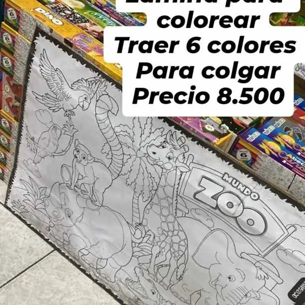 Lamina para colorear trae colores