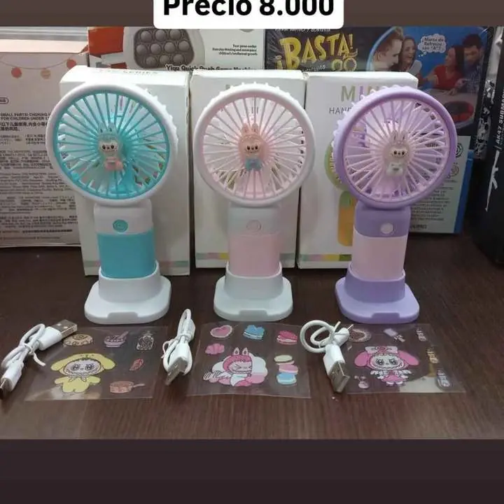 Ventilador portátil labubus recargable