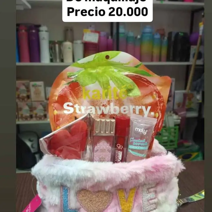Porta cosméticos + set maquillaje