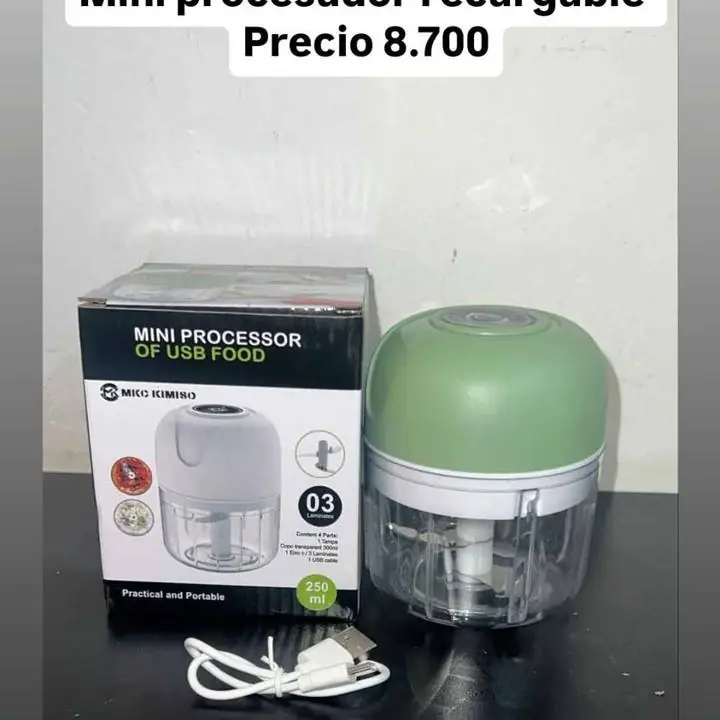 Mini procesador recargable