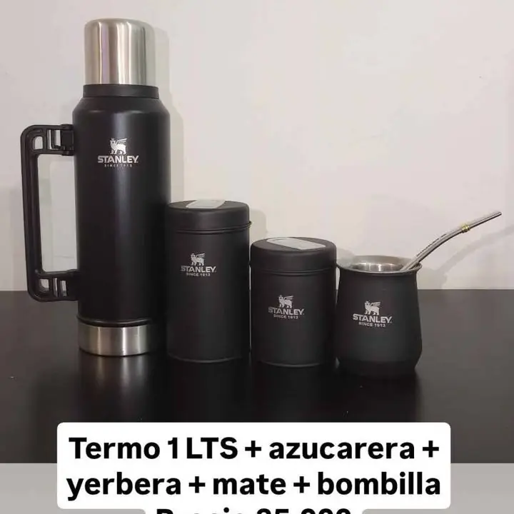 Set termo + azucarera+ yerbera+ mate+ bombilla
