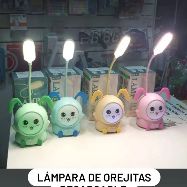 Lámpara velador orejitas recargable
