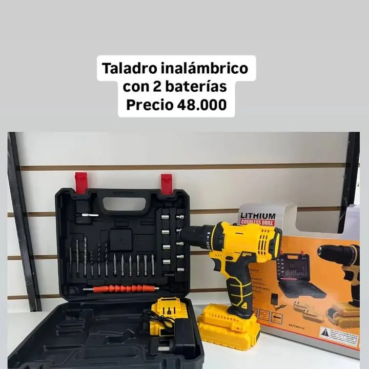 Taladro inalámbrico con 2 baterías