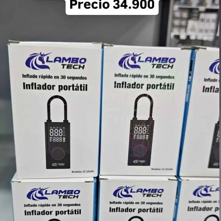 Inflador portátil auto, moto, bici, pelotas