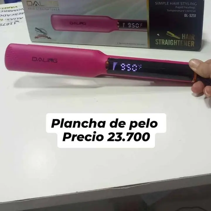 Plancha de pelo con visor de carga