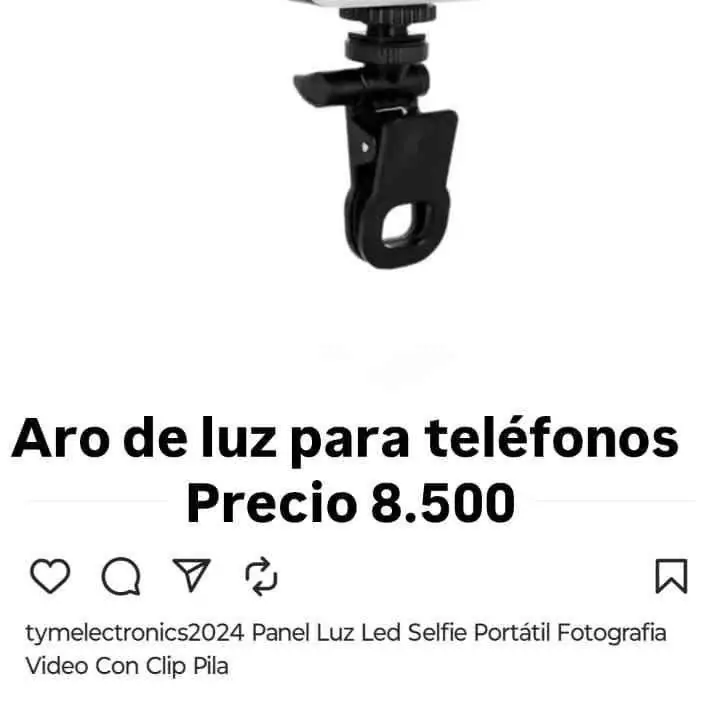 Aro de luz para teléfonos