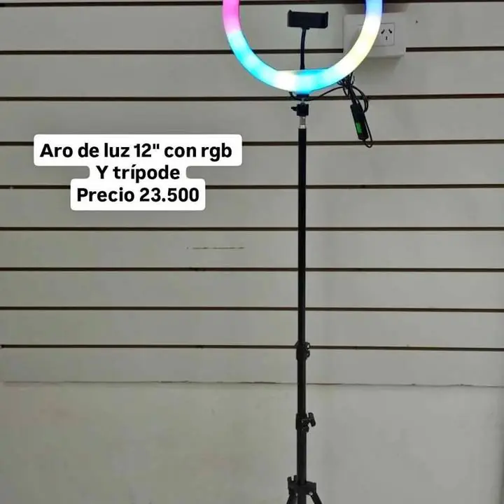Aro de luz 12" con tripode