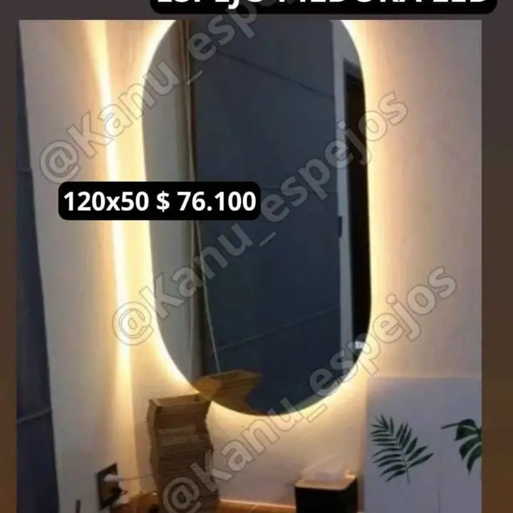 Espejo Píldora LED 120×50