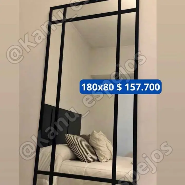 Espejo Vestidor hierro repartido 180×80