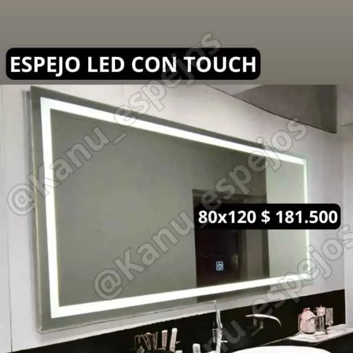 Espejo Led sistema Touch 80×120