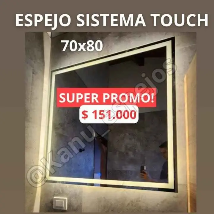 PORMO! Espejo sistema Touch 70×80