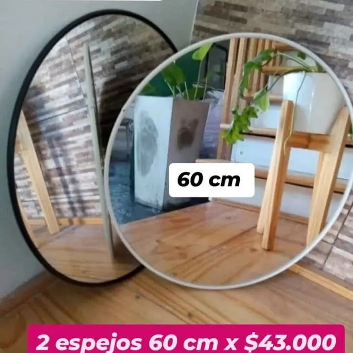 Combo! dos espejos circulares de 60 cm