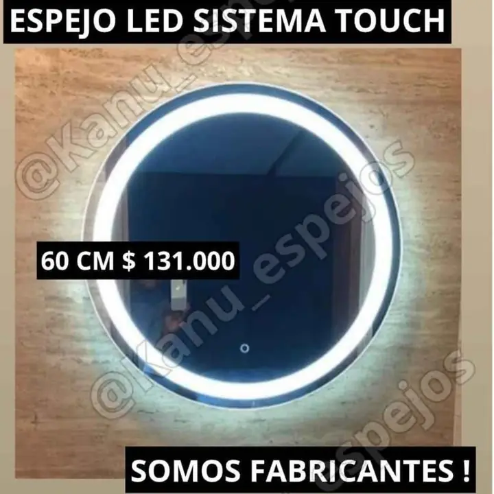 Espejo Led sistema Touch 60 cm
