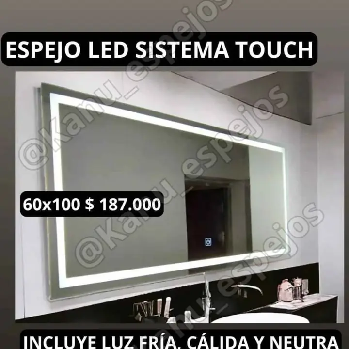 Espejo Led sistema Touch 60×100