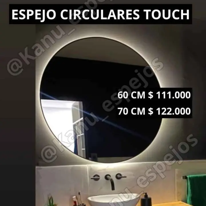 Espejo Espejo circular Touch 60 cm