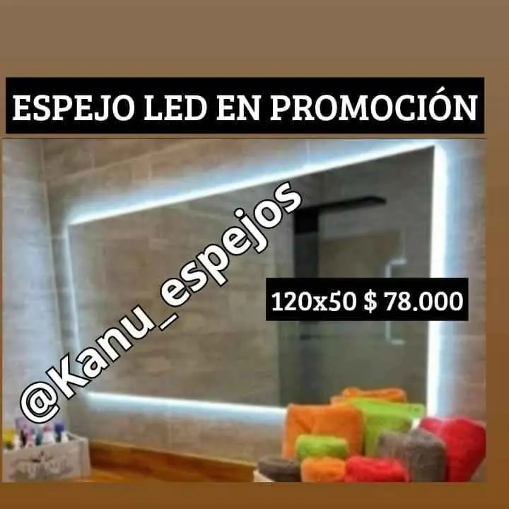 PROMO! Espejo con LED 120×50