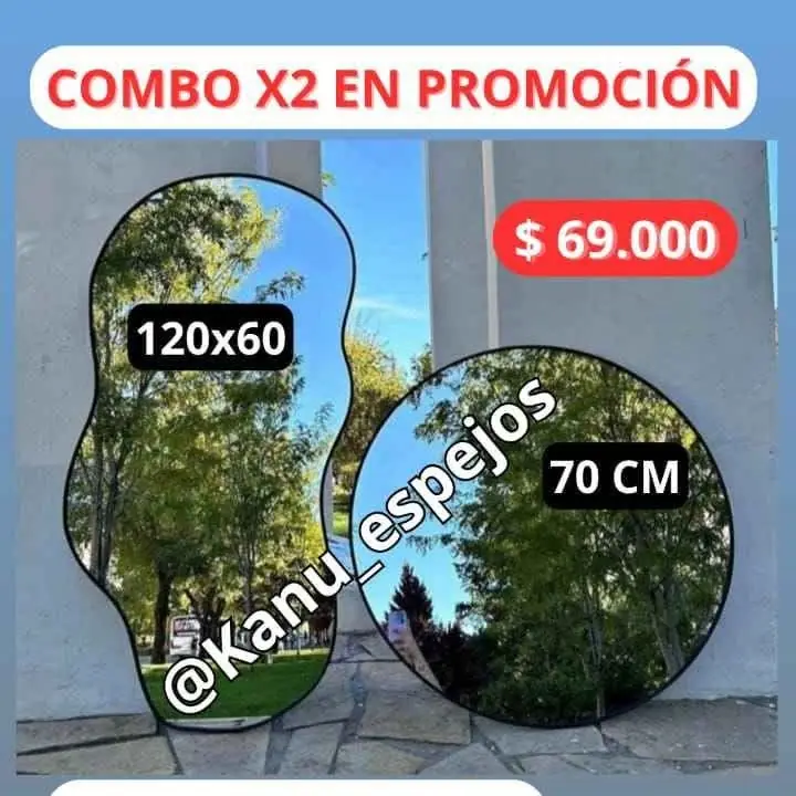Combo! nube 120×60 + circular 70 cm!