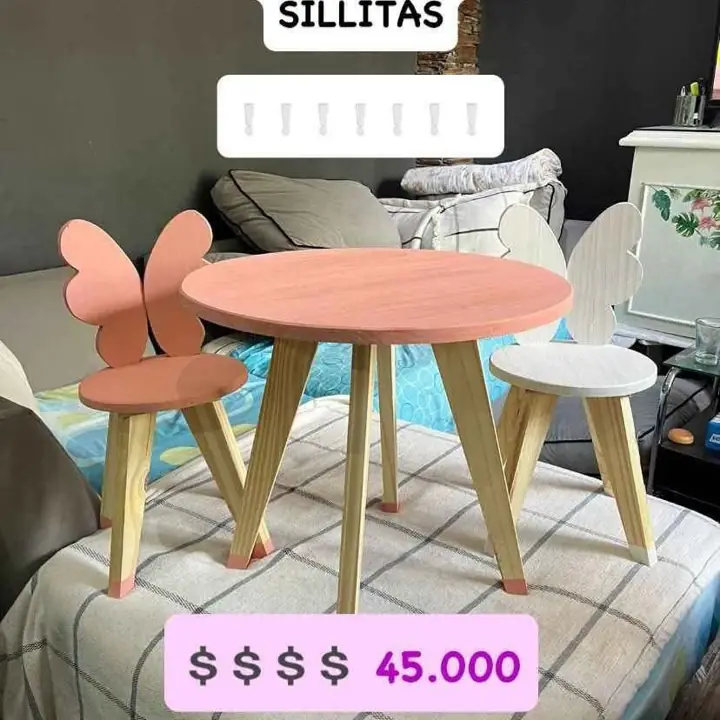 COMBO! Mesita con día sillitas