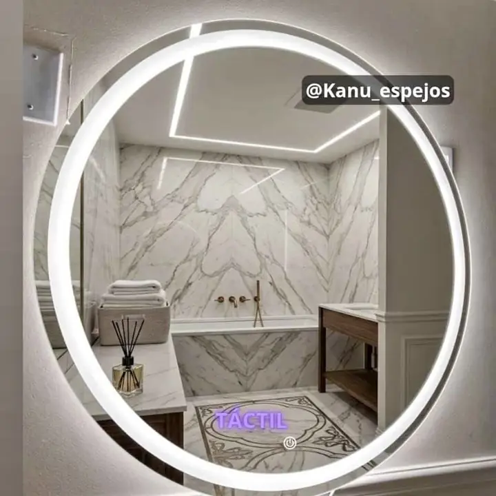 Espejo circular sistema Touch con Esmerilado varias medidas disponibles!