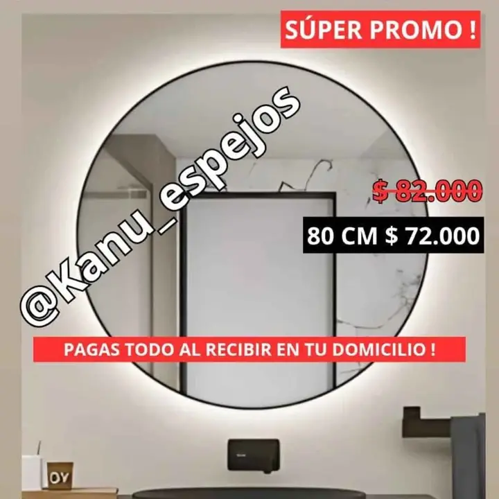 Promo espejo circular LED 80 cm