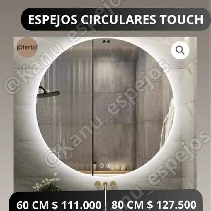 Espejos circulares touch varias medidas
