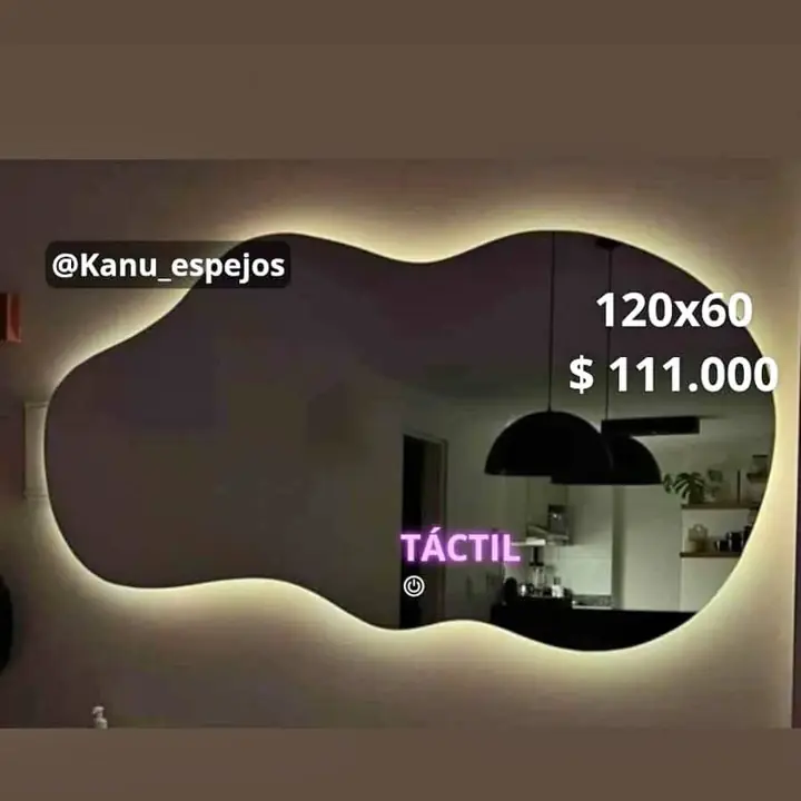 Espejo Nube Sistema Touch simple 120×60!