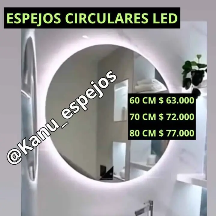 Espejo Circular Led Varias medidas