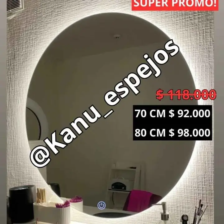 Espejo LED touch simple varias medidas!