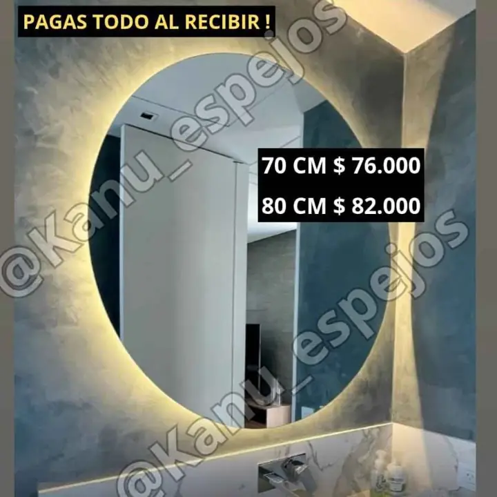 Espejo circular LED cálida o fria varias medidas!