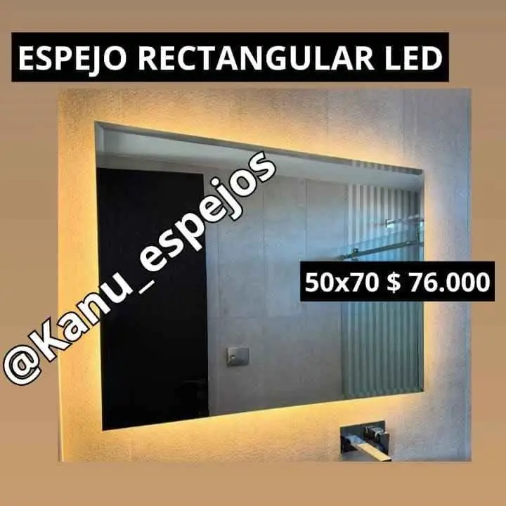 Espejo rectangular LED 50×70